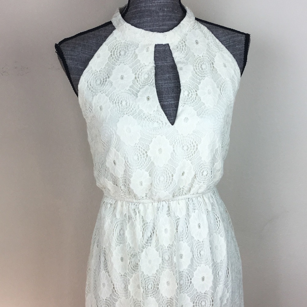 La Reyna Halter Cut Out Long Dress